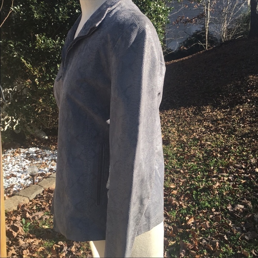 Brandon Thomas Python Print Leather Jacket - image 4